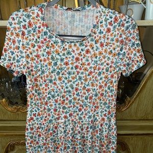 Floral Print Ruffle Dress